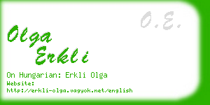 olga erkli business card